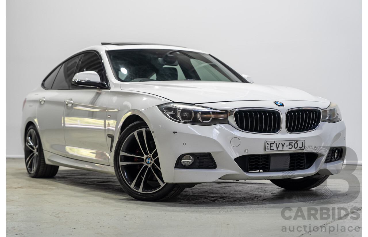 01/2017 BMW 330i M Sport Gran Turismo (RWD) F34 LCI MY17 5d Hatchback White Turbo 2.0L