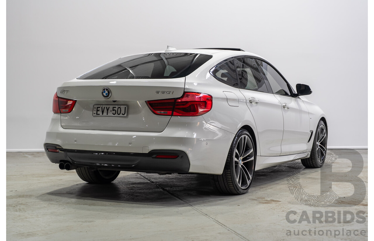 01/2017 BMW 330i M Sport Gran Turismo (RWD) F34 LCI MY17 5d Hatchback White Turbo 2.0L