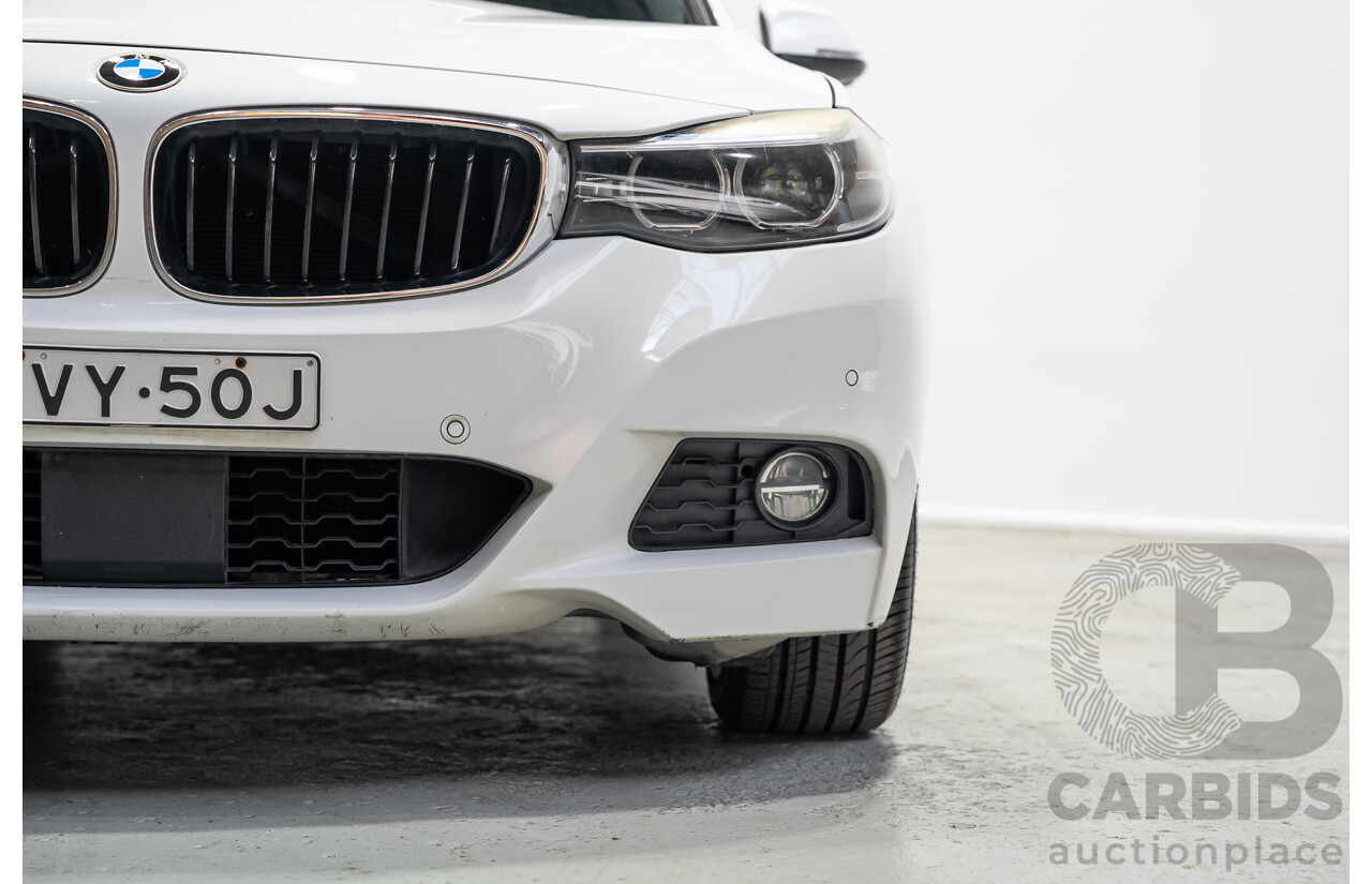01/2017 BMW 330i M Sport Gran Turismo (RWD) F34 LCI MY17 5d Hatchback White Turbo 2.0L