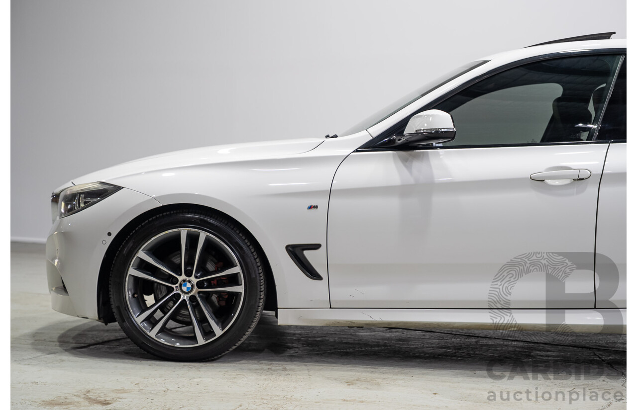 01/2017 BMW 330i M Sport Gran Turismo (RWD) F34 LCI MY17 5d Hatchback White Turbo 2.0L