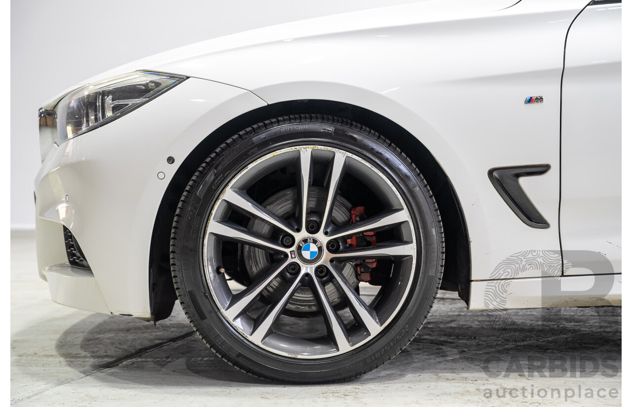 01/2017 BMW 330i M Sport Gran Turismo (RWD) F34 LCI MY17 5d Hatchback White Turbo 2.0L