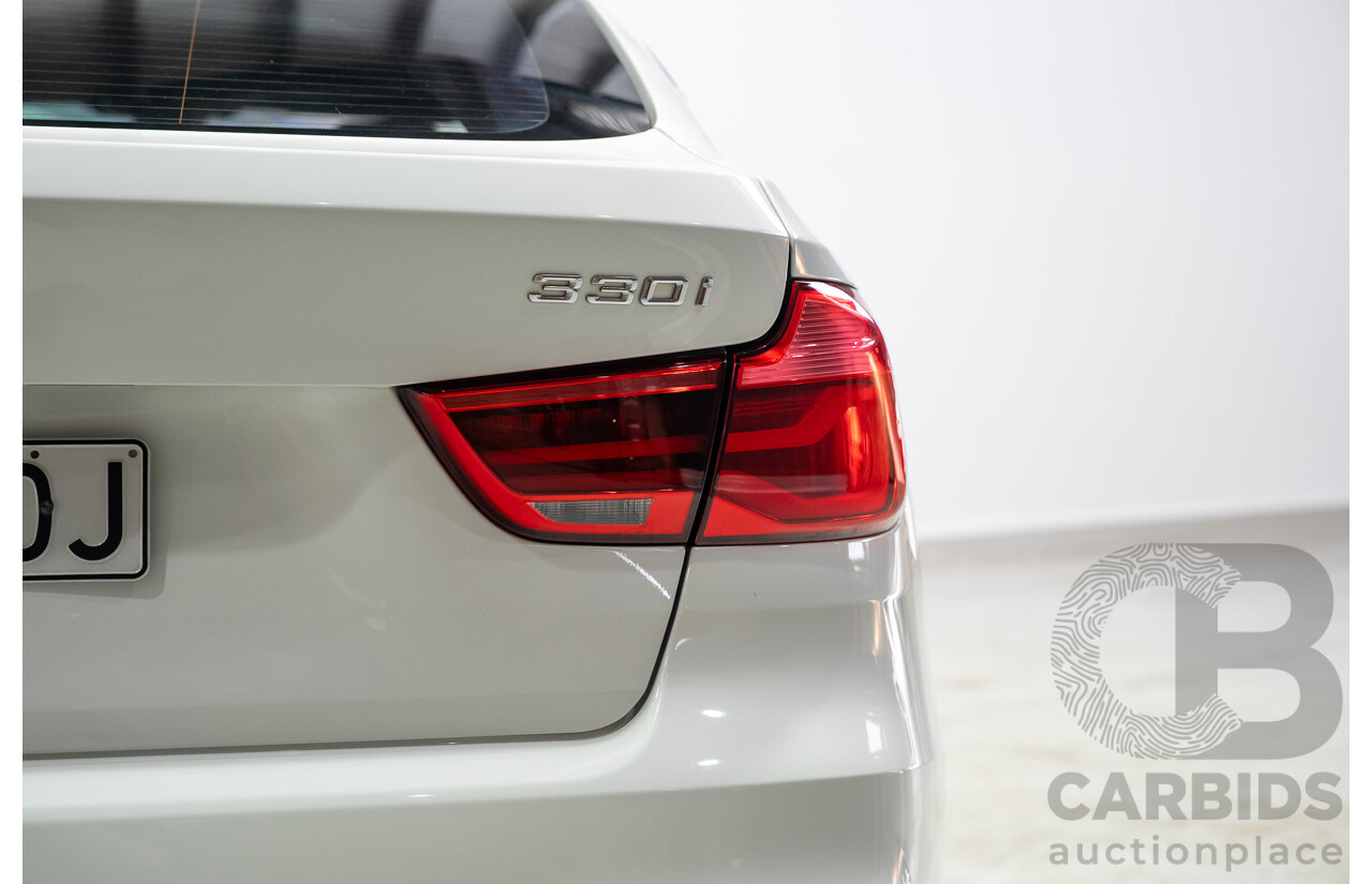 01/2017 BMW 330i M Sport Gran Turismo (RWD) F34 LCI MY17 5d Hatchback White Turbo 2.0L