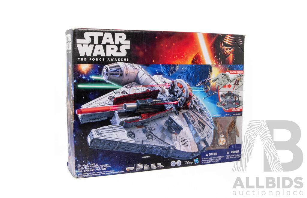 Vintage Boxed Star Wars 'The Force Awakens' Millennium Falcon by Hasbro Toys