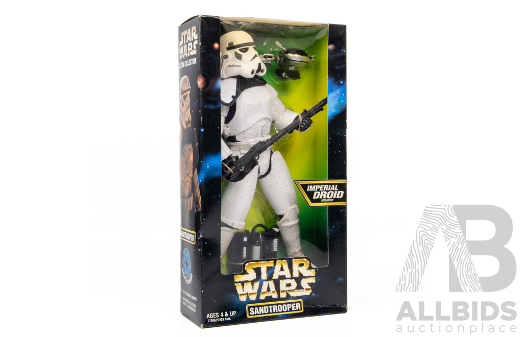 Vintage Star Wars Sandtrooper Figure in Original Box by Kennar Toys