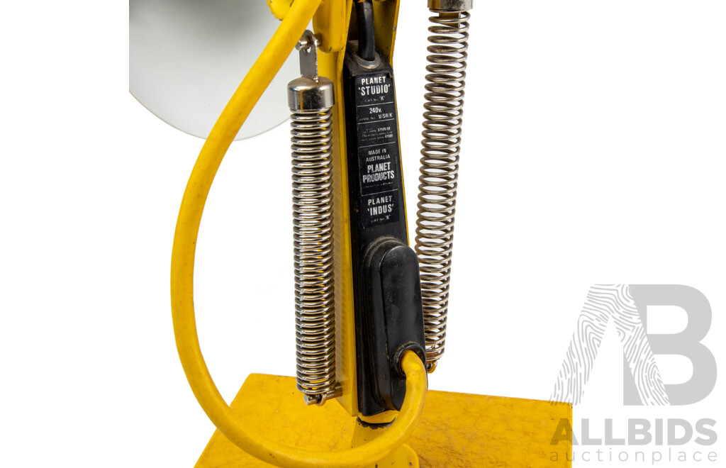 Vintage Yellow Planet Studio Desk Lamp