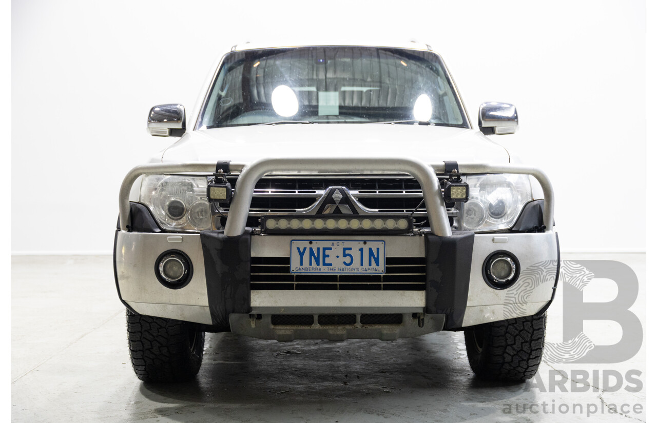 06/2010 Mitsubishi Pajero Exceed LWB (4x4) NT MY10 4d Wagon White Turbo Diesel 3.2L