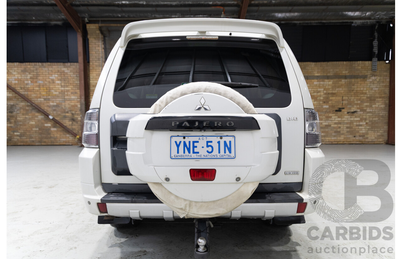 06/2010 Mitsubishi Pajero Exceed LWB (4x4) NT MY10 4d Wagon White Turbo Diesel 3.2L