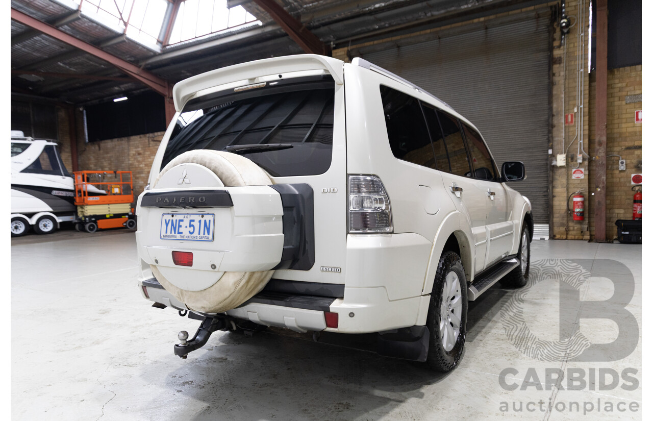 06/2010 Mitsubishi Pajero Exceed LWB (4x4) NT MY10 4d Wagon White Turbo Diesel 3.2L