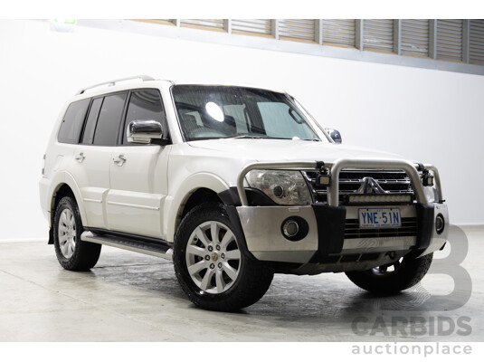 06/2010 Mitsubishi Pajero Exceed LWB (4x4) NT MY10 4d Wagon White Turbo Diesel 3.2L