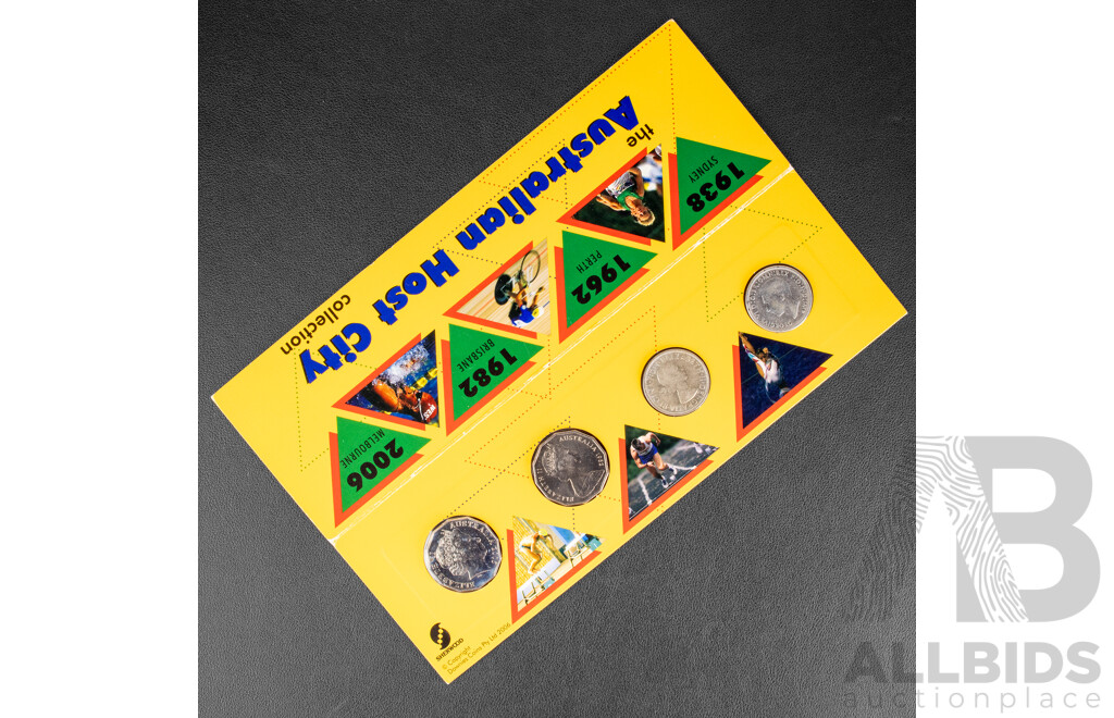 Australian Sherwood Host City Coin Collection Including 1938 and 1962 Silver Florins, Eight Commemorative Two Dollar Coins Including Four 2024 Paralympic Team, Three Olympic Team, Women's T20...................