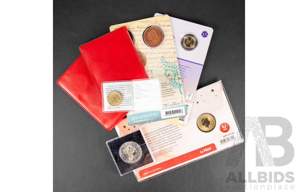 Collection of Australian UNC Coins and PNCs Including RAM 1975, 1983, 1984 UNC Coin Sets, 2024 Animals in War Two Dollars, 1993 Landcare One Dollar, 2006 Duyfken Five Dollars.............