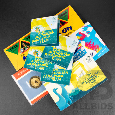 Australian Sherwood Host City Coin Collection Including 1938 and 1962 Silver Florins, Eight Commemorative Two Dollar Coins Including Four 2024 Paralympic Team, Three Olympic Team, Women's T20...................