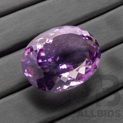 42.3ct Strong Purple Multi Faceted Oval Amethyst