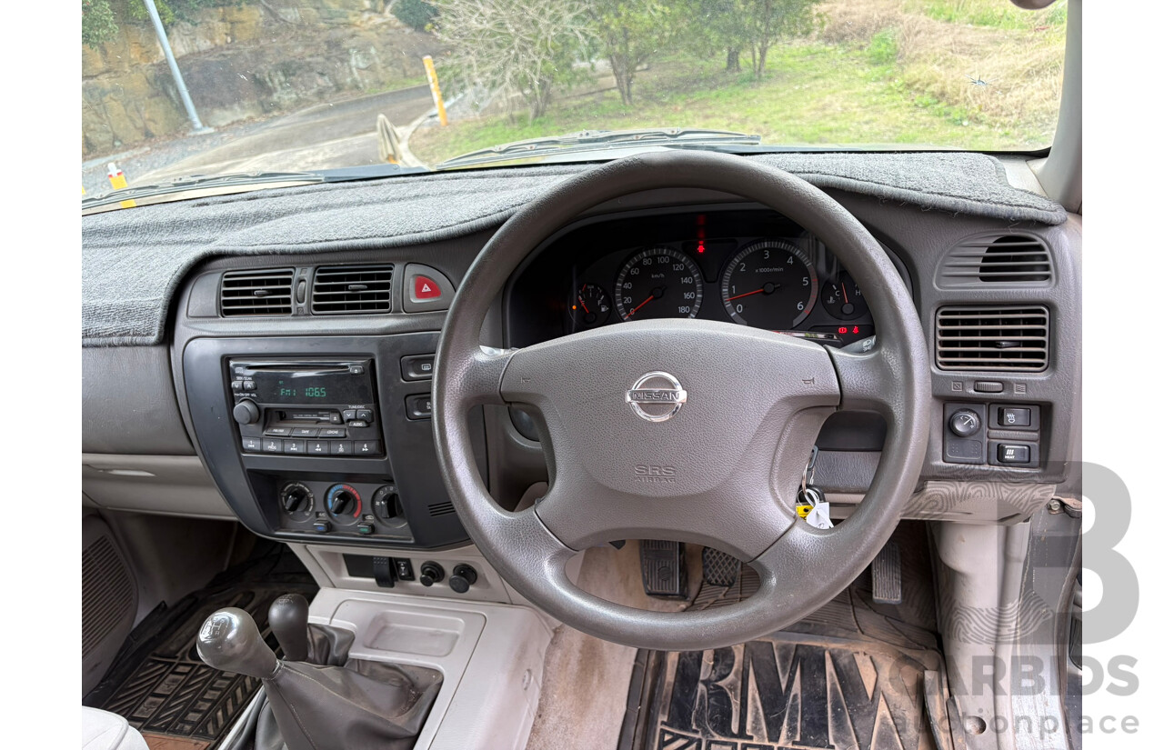 09/2003 Nissan Patrol ST (4x4) 4WD GU III 4D 7 Seat Wagon Silver Turbo Diesel 3.0L