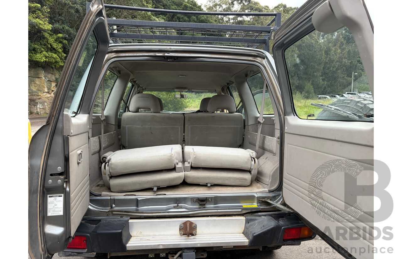 09/2003 Nissan Patrol ST (4x4) 4WD GU III 4D 7 Seat Wagon Silver Turbo Diesel 3.0L