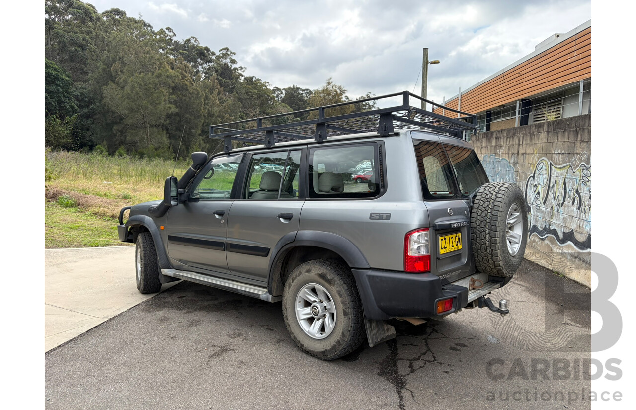 09/2003 Nissan Patrol ST (4x4) 4WD GU III 4D 7 Seat Wagon Silver Turbo Diesel 3.0L