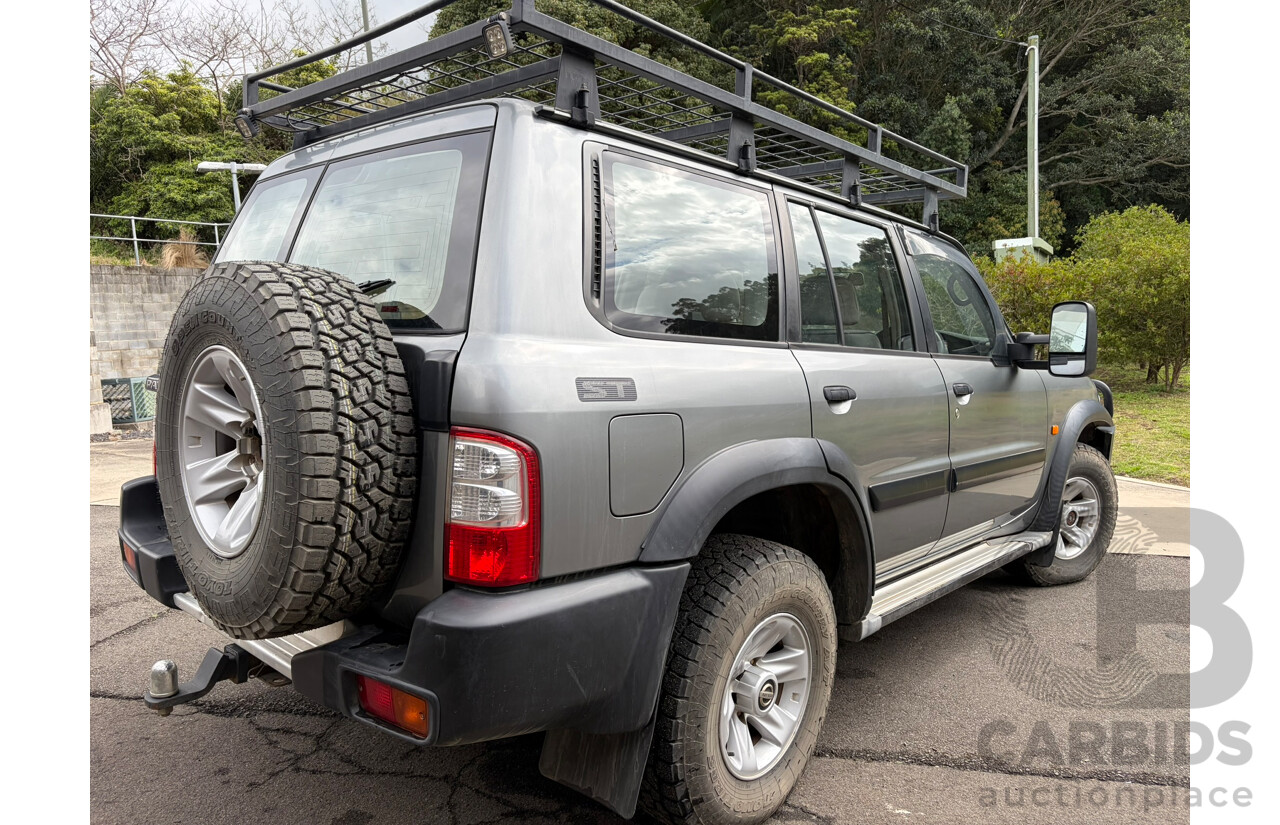 09/2003 Nissan Patrol ST (4x4) 4WD GU III 4D 7 Seat Wagon Silver Turbo Diesel 3.0L