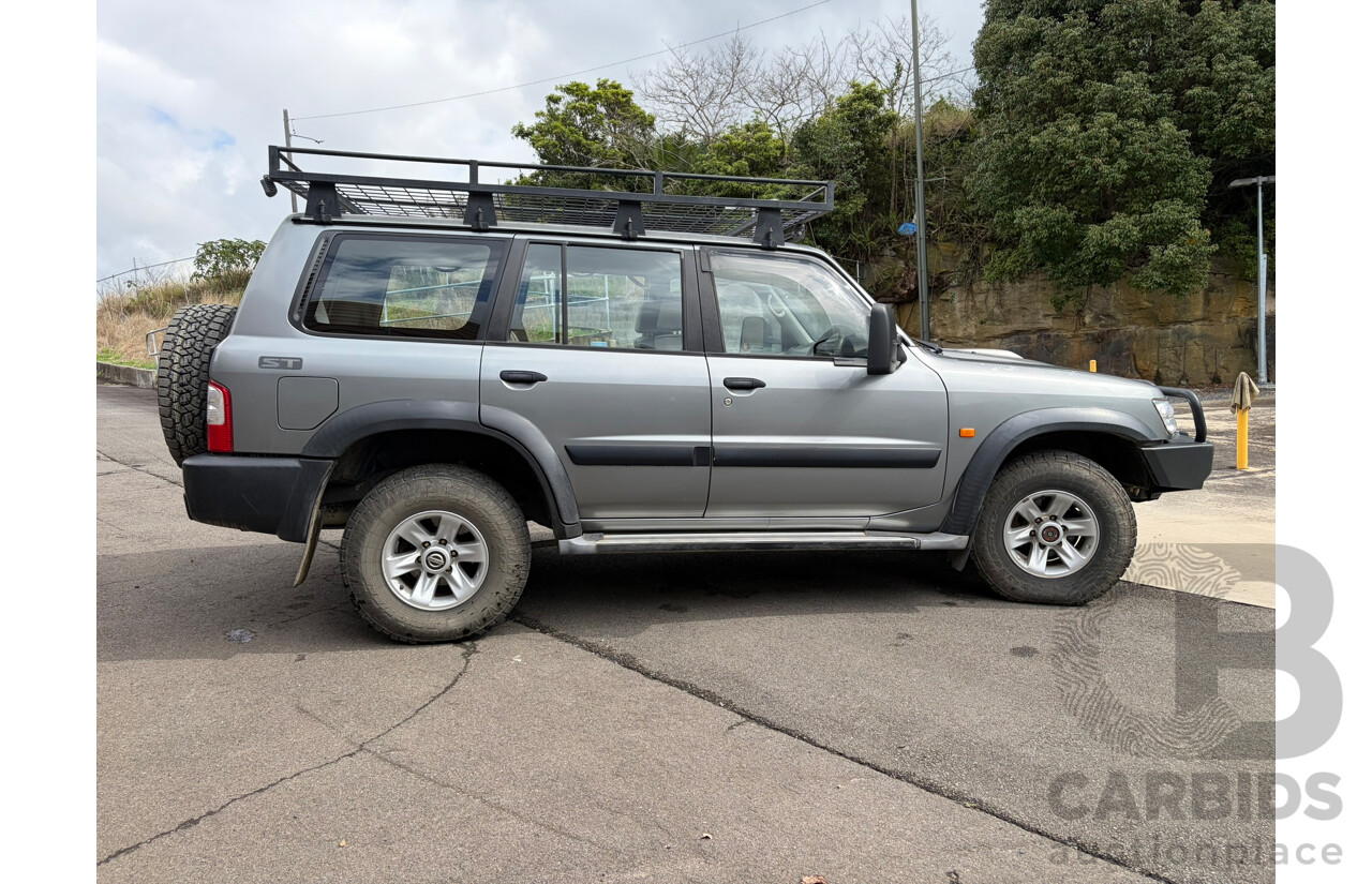09/2003 Nissan Patrol ST (4x4) 4WD GU III 4D 7 Seat Wagon Silver Turbo Diesel 3.0L