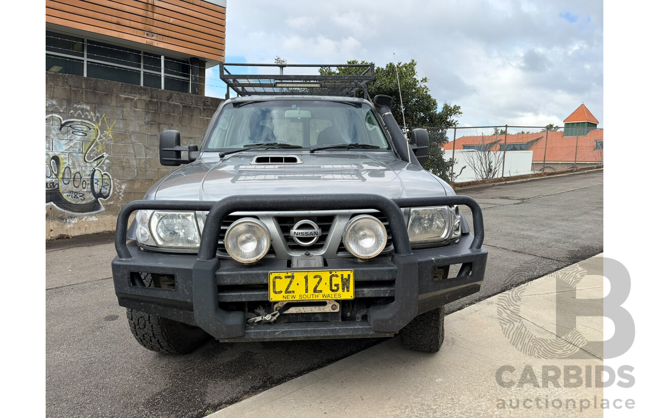 09/2003 Nissan Patrol ST (4x4) 4WD GU III 4D 7 Seat Wagon Silver Turbo Diesel 3.0L