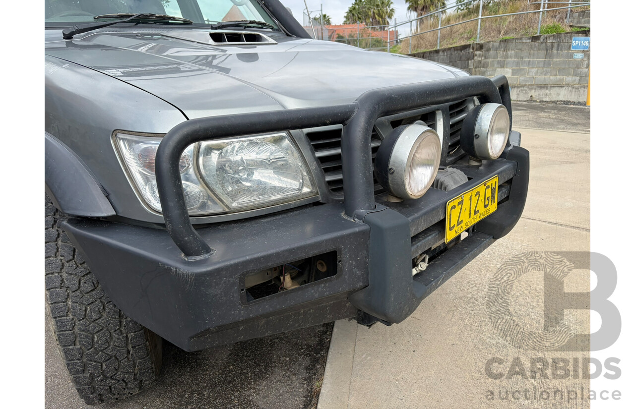 09/2003 Nissan Patrol ST (4x4) 4WD GU III 4D 7 Seat Wagon Silver Turbo Diesel 3.0L