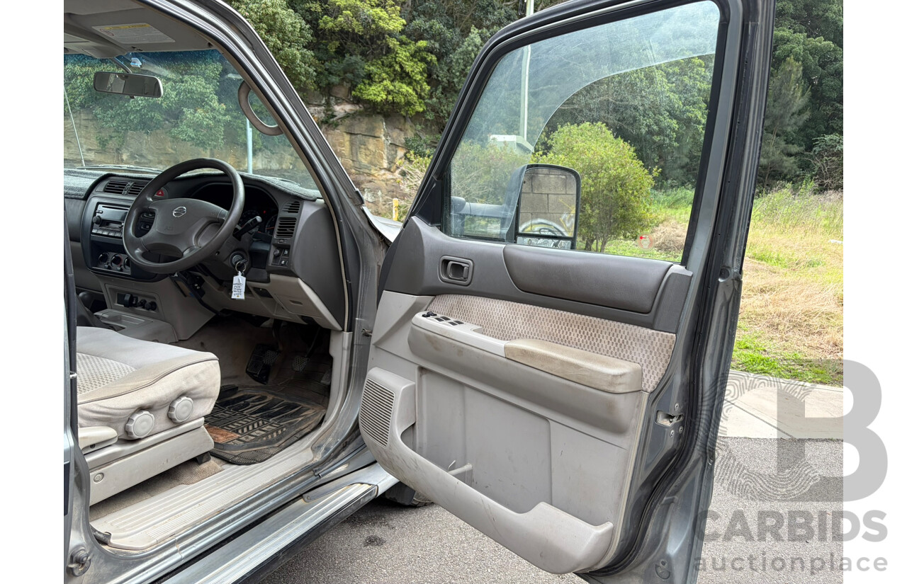 09/2003 Nissan Patrol ST (4x4) 4WD GU III 4D 7 Seat Wagon Silver Turbo Diesel 3.0L