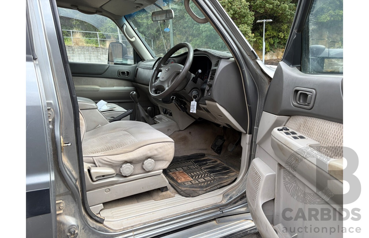 09/2003 Nissan Patrol ST (4x4) 4WD GU III 4D 7 Seat Wagon Silver Turbo Diesel 3.0L