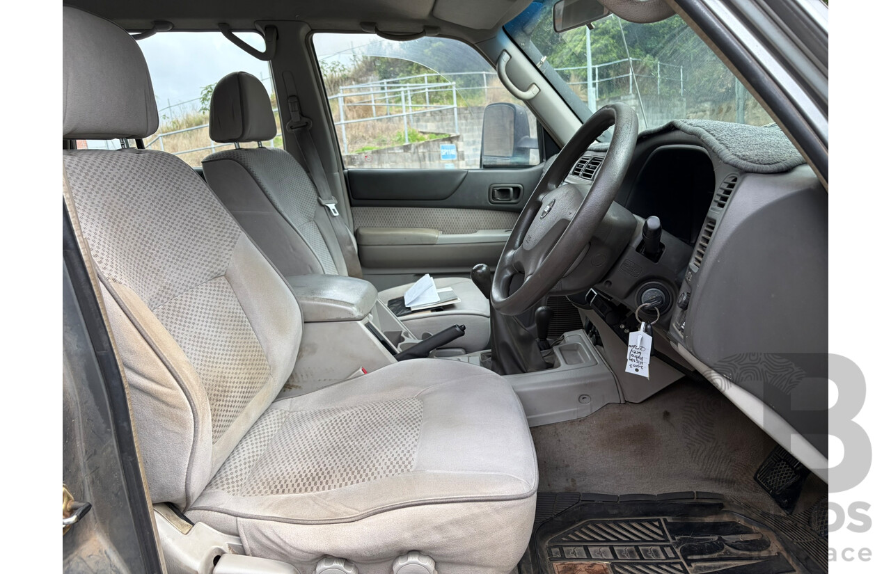 09/2003 Nissan Patrol ST (4x4) 4WD GU III 4D 7 Seat Wagon Silver Turbo Diesel 3.0L