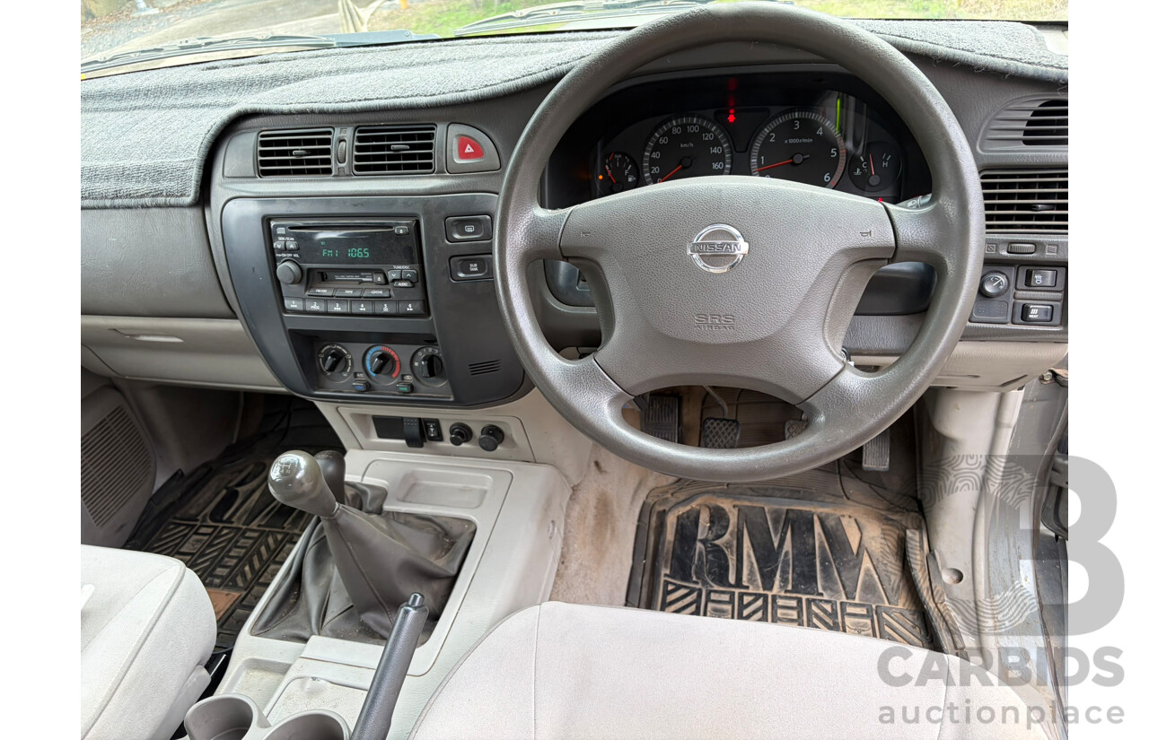 09/2003 Nissan Patrol ST (4x4) 4WD GU III 4D 7 Seat Wagon Silver Turbo Diesel 3.0L