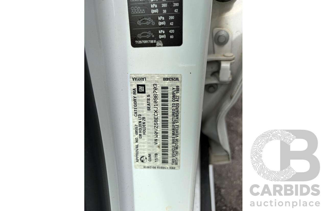 11/2019 Holden Commodore RS (5YR) FWD ZB 4D Sportwagon White 2.0L