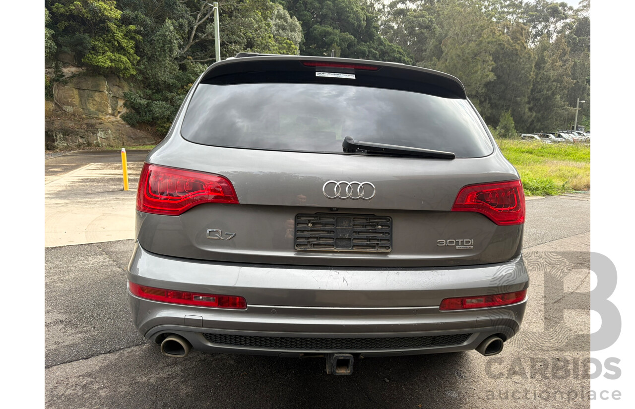 01/2014 Audi Q7 3.0 TDI QUATTRO AWD MY14 4D 7 Seat Wagon Grey Turbo Diesel 3.0L