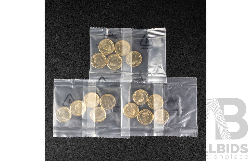 Fifteen Australian RAM UNC Two Dollar Coins Including 2020 Firefighters, 2021 Ambulance Service, 2024 War Animal Remembrance