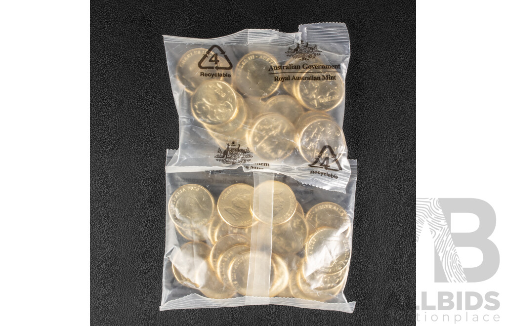 Forty Australian UNC 2026 One Dollar Coins