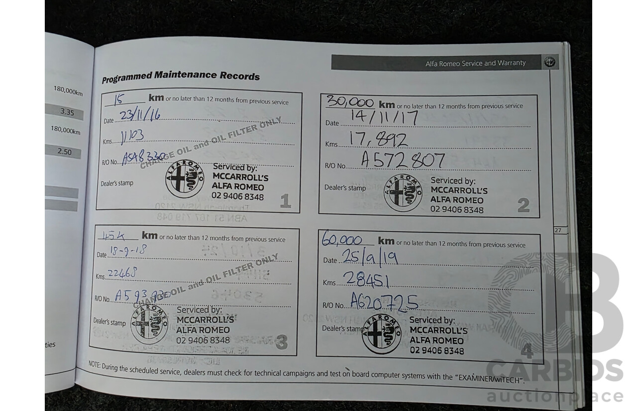 04/2014 Alfa Romeo Giulietta PROGRESSION (FWD) 5d Hatchback White 1.4L