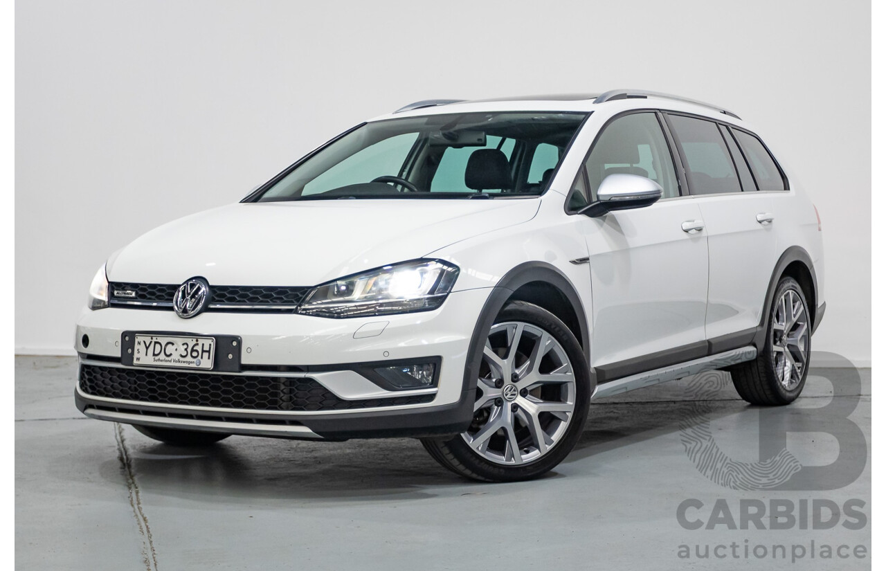 4/2016 Volkswagen Golf Alltrack 132 TSI (AWD) AU MY16 4d Wagon Pure White Turbo 1.8L