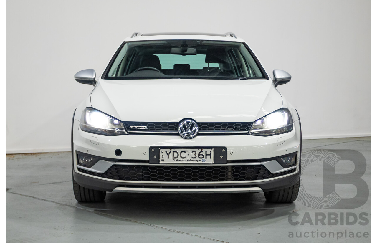 4/2016 Volkswagen Golf Alltrack 132 TSI (AWD) AU MY16 4d Wagon Pure White Turbo 1.8L