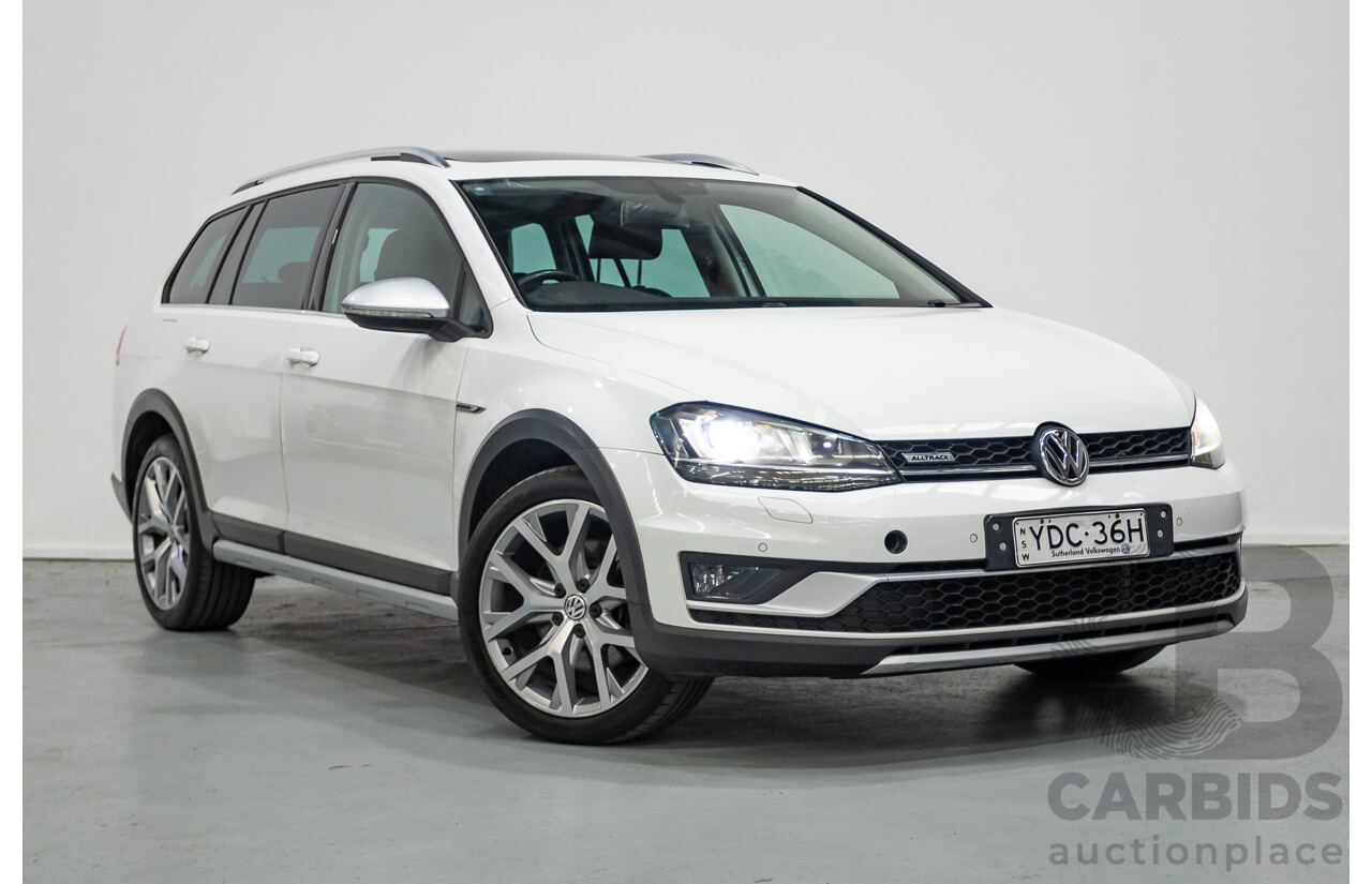 4/2016 Volkswagen Golf Alltrack 132 TSI (AWD) AU MY16 4d Wagon Pure White Turbo 1.8L