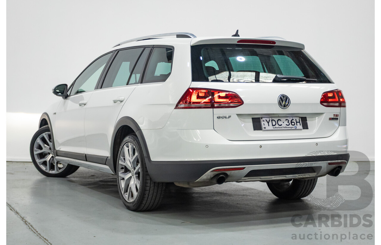 4/2016 Volkswagen Golf Alltrack 132 TSI (AWD) AU MY16 4d Wagon Pure White Turbo 1.8L
