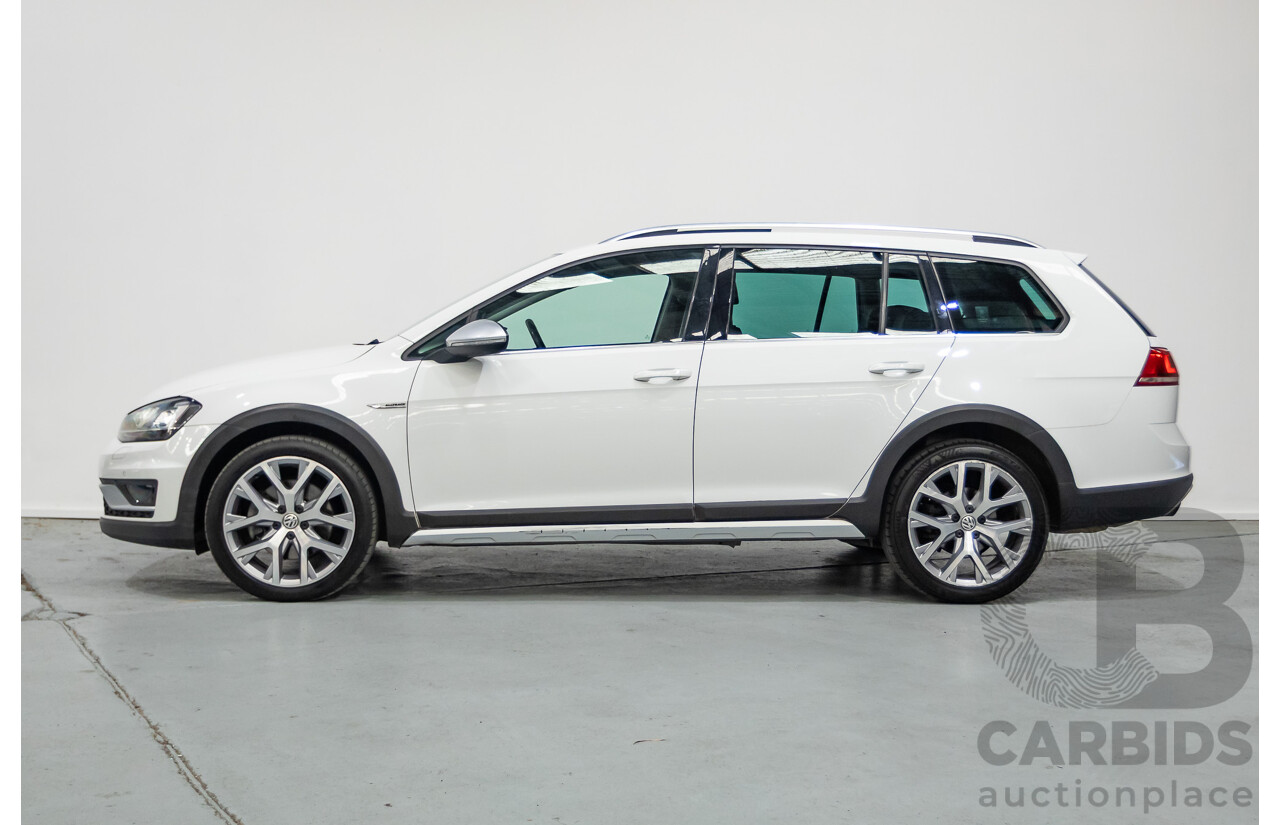 4/2016 Volkswagen Golf Alltrack 132 TSI (AWD) AU MY16 4d Wagon Pure White Turbo 1.8L