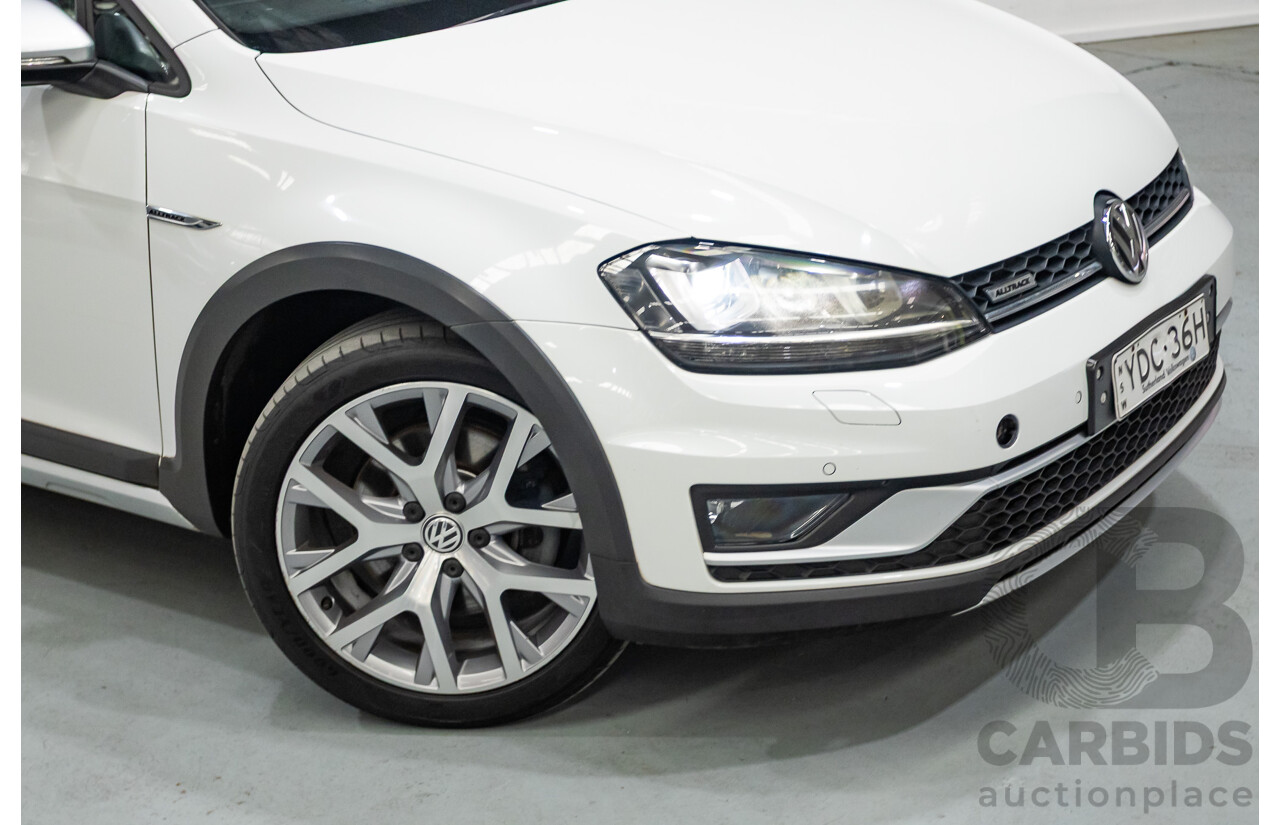4/2016 Volkswagen Golf Alltrack 132 TSI (AWD) AU MY16 4d Wagon Pure White Turbo 1.8L