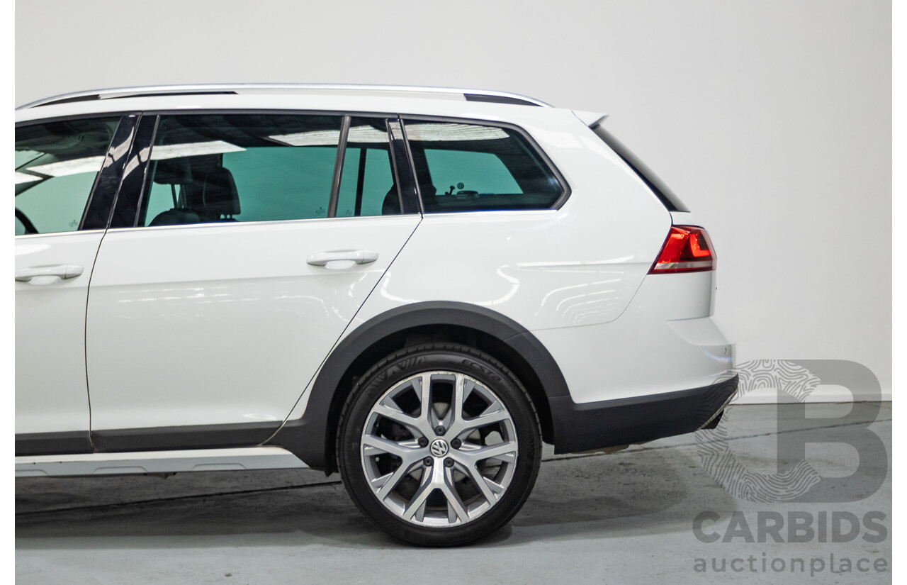 4/2016 Volkswagen Golf Alltrack 132 TSI (AWD) AU MY16 4d Wagon Pure White Turbo 1.8L