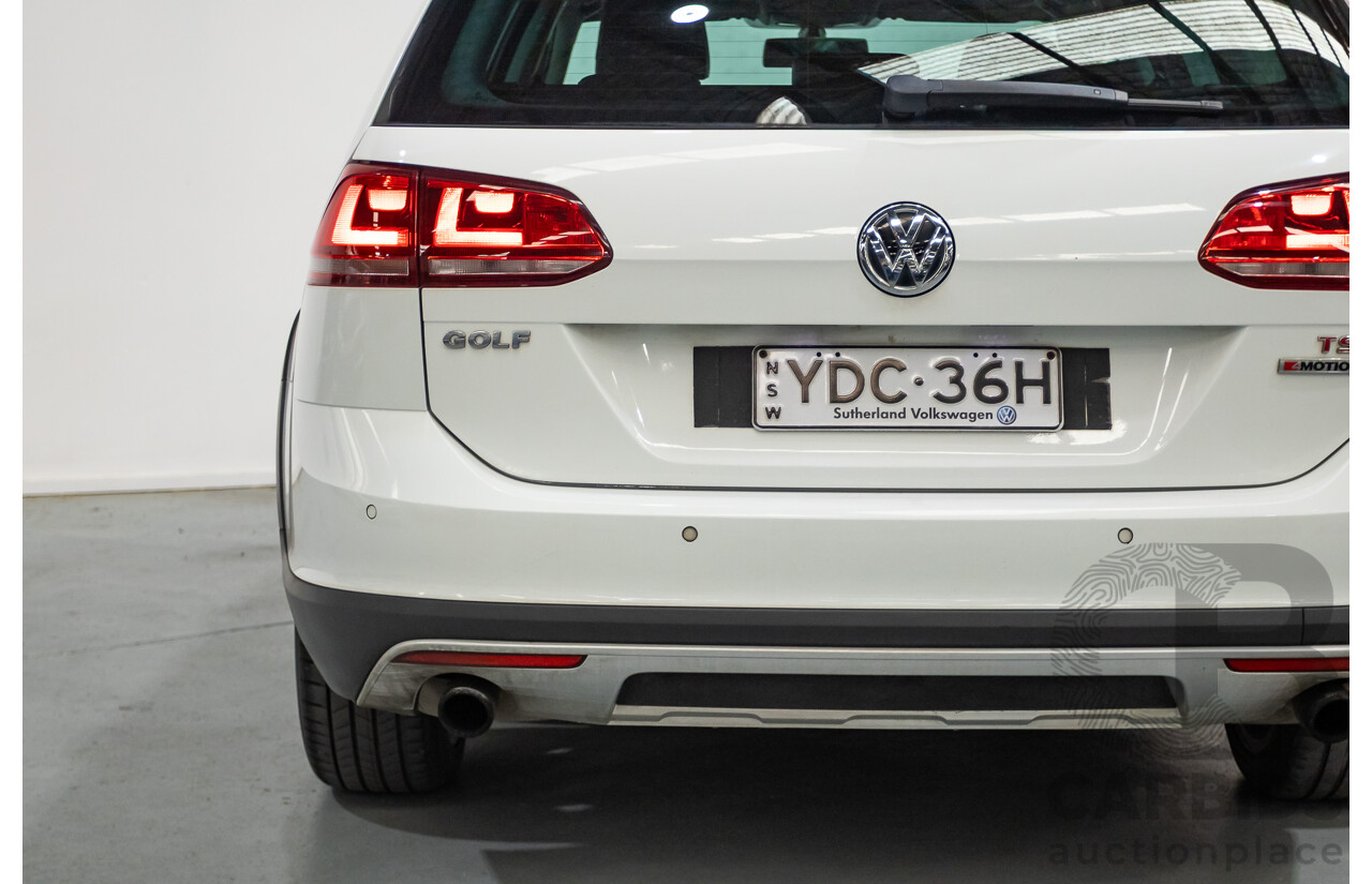 4/2016 Volkswagen Golf Alltrack 132 TSI (AWD) AU MY16 4d Wagon Pure White Turbo 1.8L