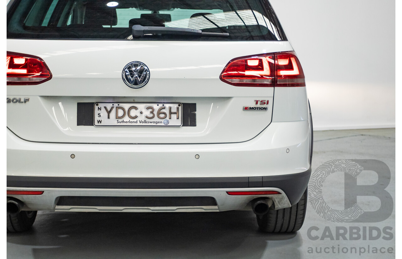 4/2016 Volkswagen Golf Alltrack 132 TSI (AWD) AU MY16 4d Wagon Pure White Turbo 1.8L