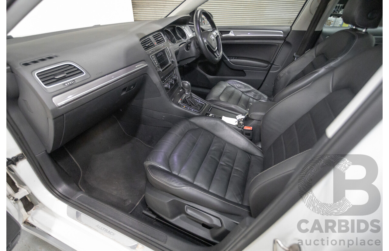 4/2016 Volkswagen Golf Alltrack 132 TSI (AWD) AU MY16 4d Wagon Pure White Turbo 1.8L