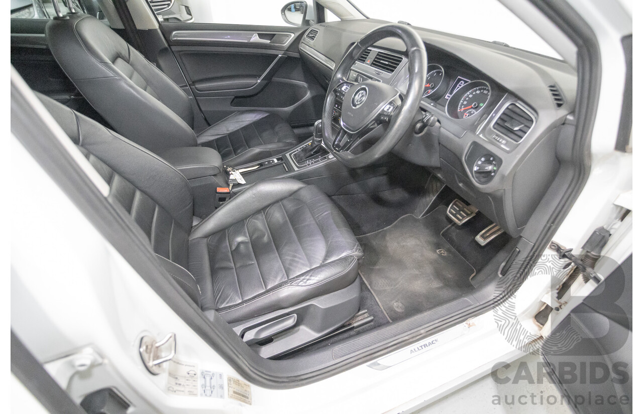 4/2016 Volkswagen Golf Alltrack 132 TSI (AWD) AU MY16 4d Wagon Pure White Turbo 1.8L