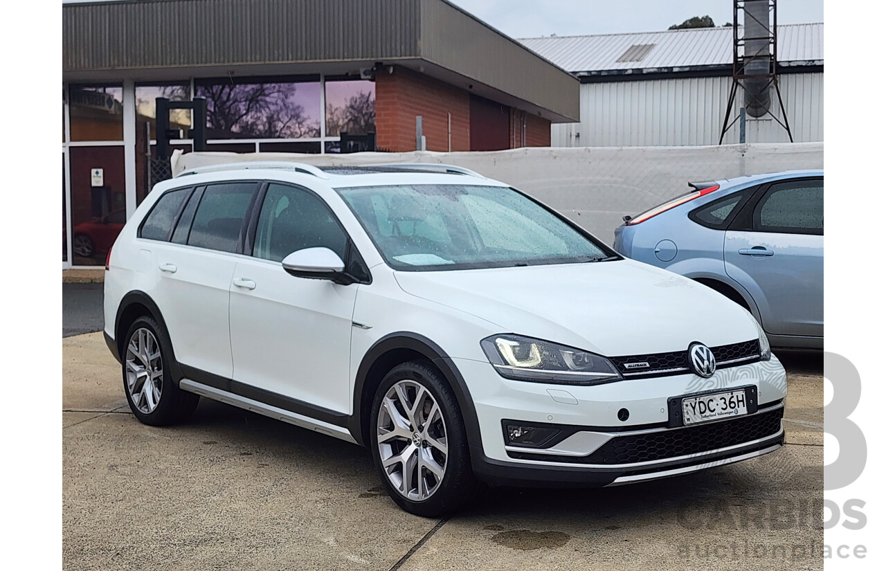 4/2016 Volkswagen Golf Alltrack 132 TSI (AWD) AU MY16 4d Wagon Pure White Turbo 1.8L