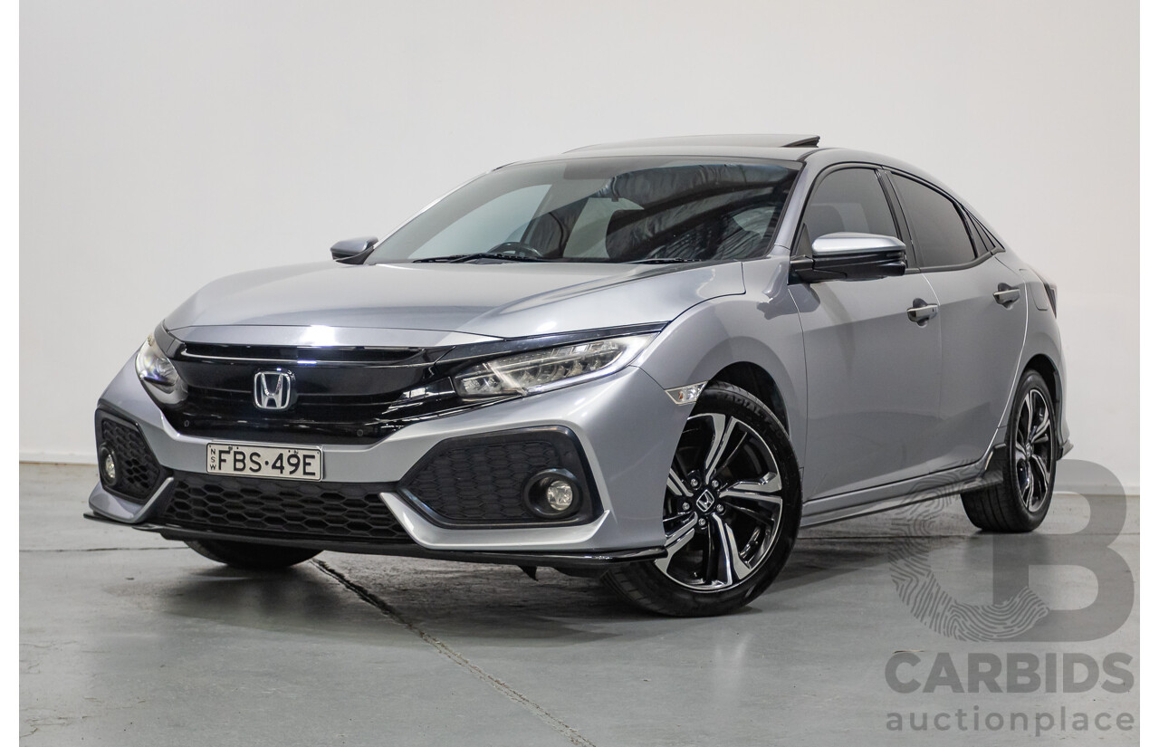03/2018 Honda Civic RS MY17 5D Hatchback Lunar Silver Metallic Turbo 1.5L