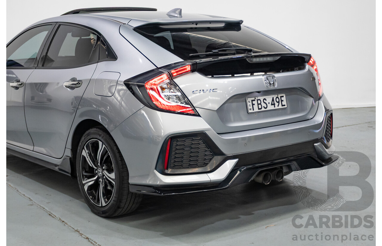 03/2018 Honda Civic RS MY17 5D Hatchback Lunar Silver Metallic Turbo 1.5L