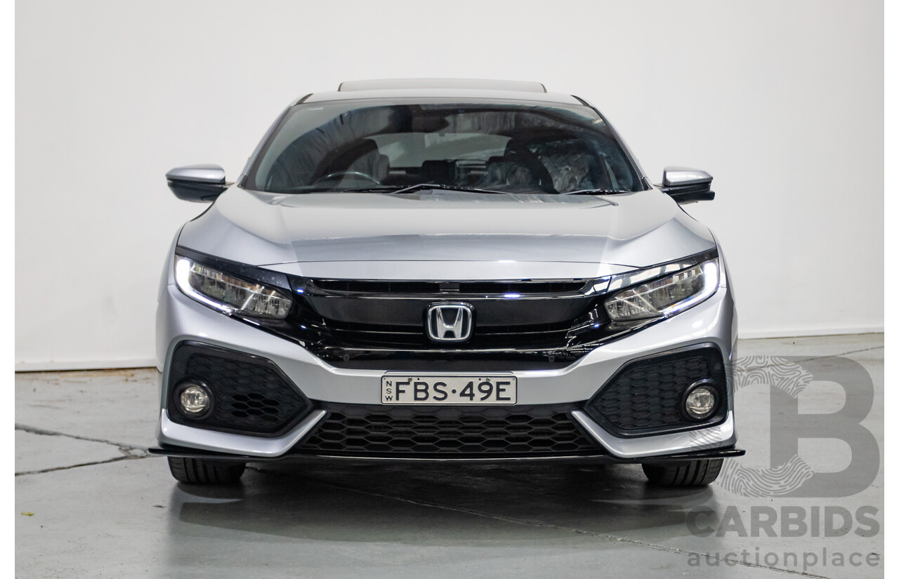 03/2018 Honda Civic RS MY17 5D Hatchback Lunar Silver Metallic Turbo 1.5L