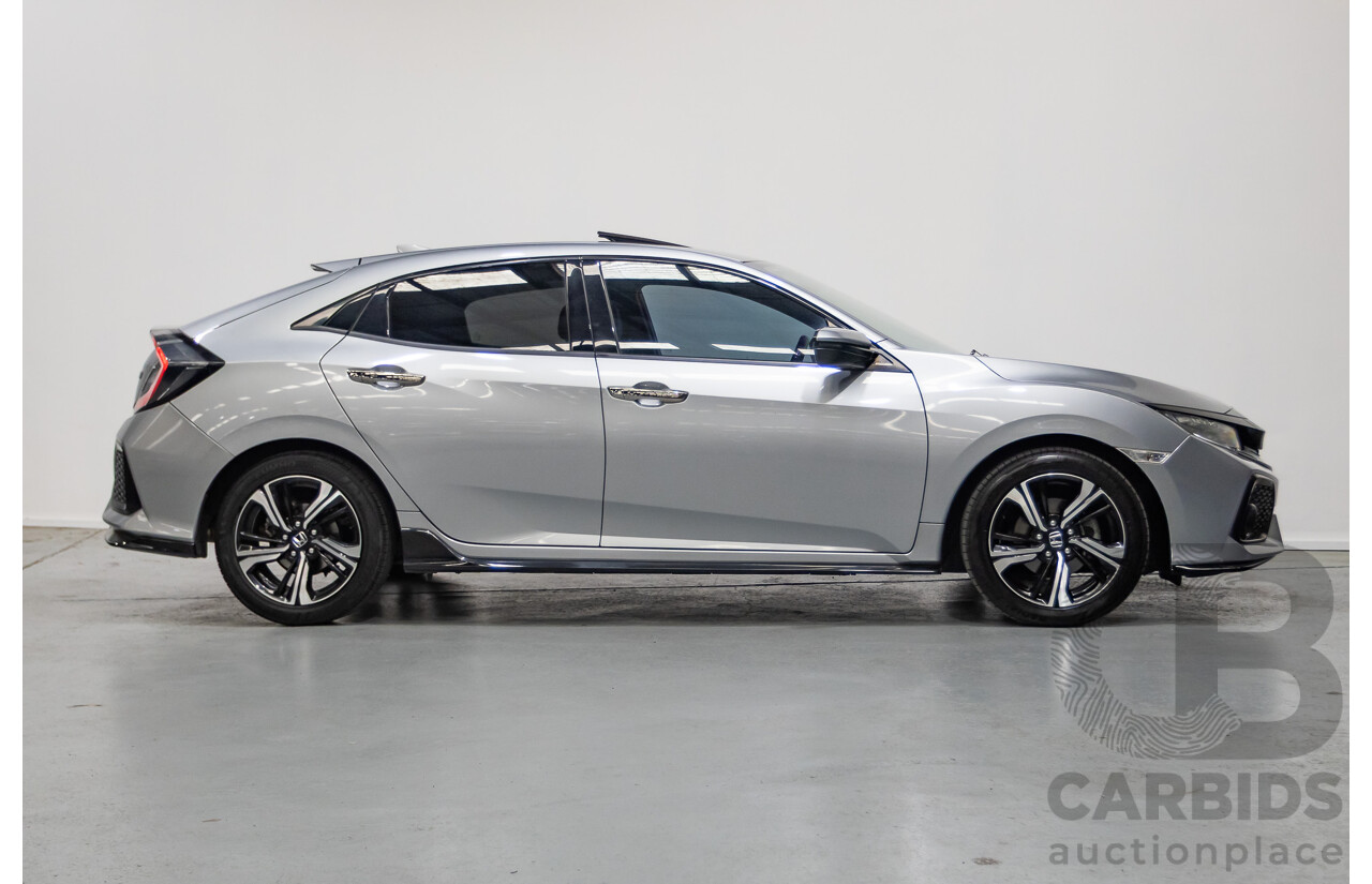 03/2018 Honda Civic RS MY17 5D Hatchback Lunar Silver Metallic Turbo 1.5L