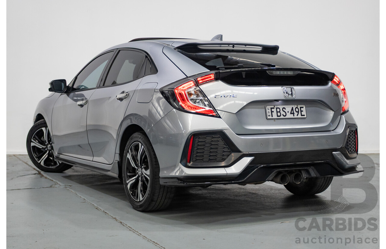 03/2018 Honda Civic RS MY17 5D Hatchback Lunar Silver Metallic Turbo 1.5L
